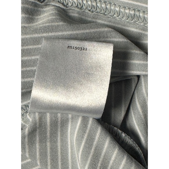 Genteal Performanc Polo Shirt Mens XL Gray White Stripe Short Sleeve Golf - Picture 11 of 12